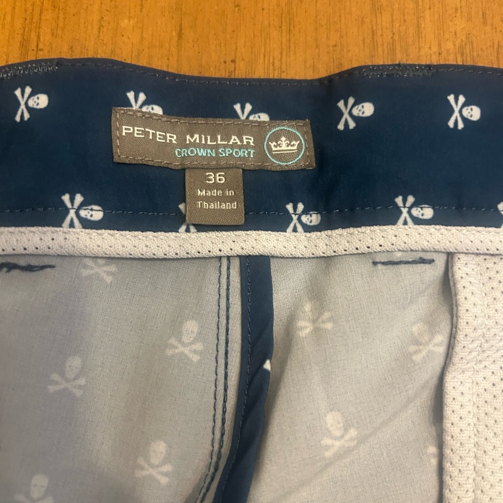 Peter Millar Navy Skull Pattern Board Shorts - image 2